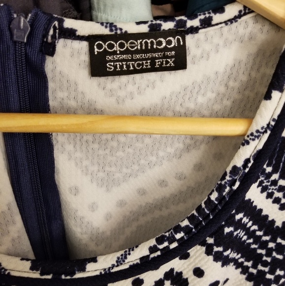 Papermoon by Stitch Fix Girtha Dress Navy & White - Picture 4 of 5